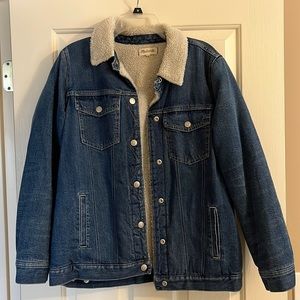 Madewell Denim Sherpa Jacket